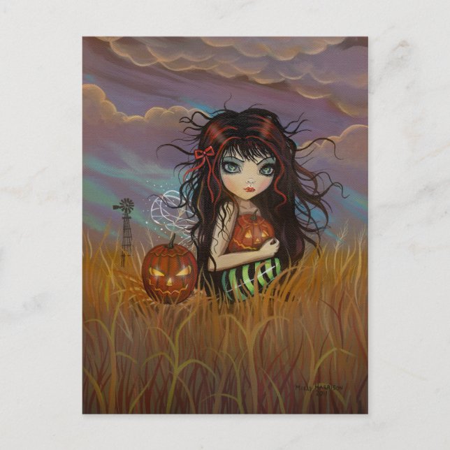 Die Halloween Fairy Postcard Postkarte (Vorderseite)