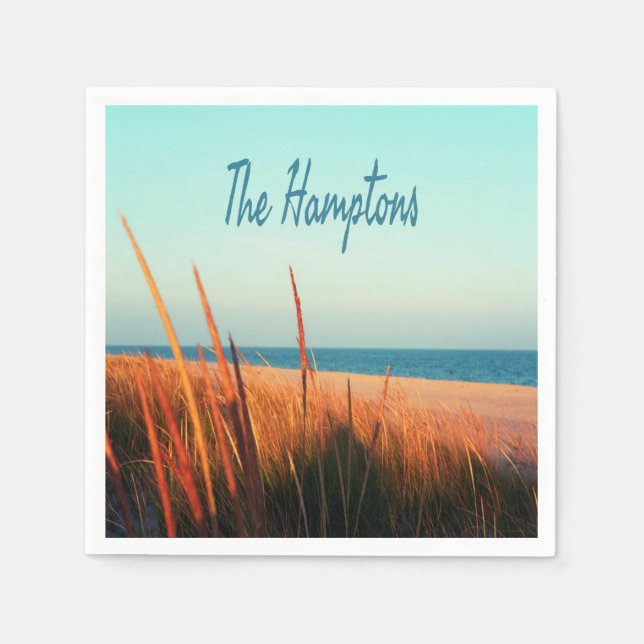Die Hamptons Beach Long Island New York Serviette (Vorderseite)