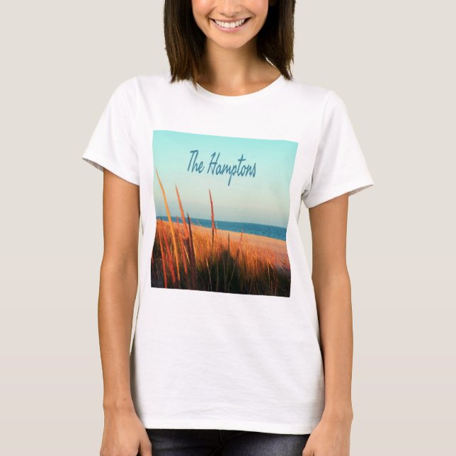 Die Hamptons Beach Long Island New York T-Shirt (Vorderseite)