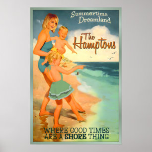 Die Hamptons Long Island New York Poster Neue Retr