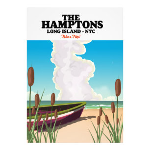Die Hamptons Long Island NYC, Reiseposter. Fotodruck