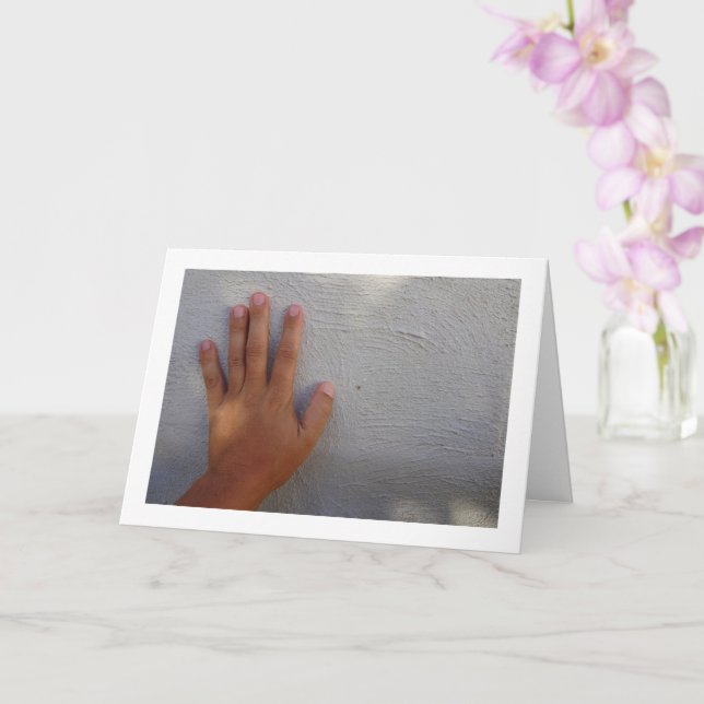 Die Hand an der Wand Karte (Orchidee)