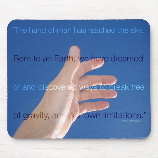 die Hand des Mannes Mousepad (Vorne)