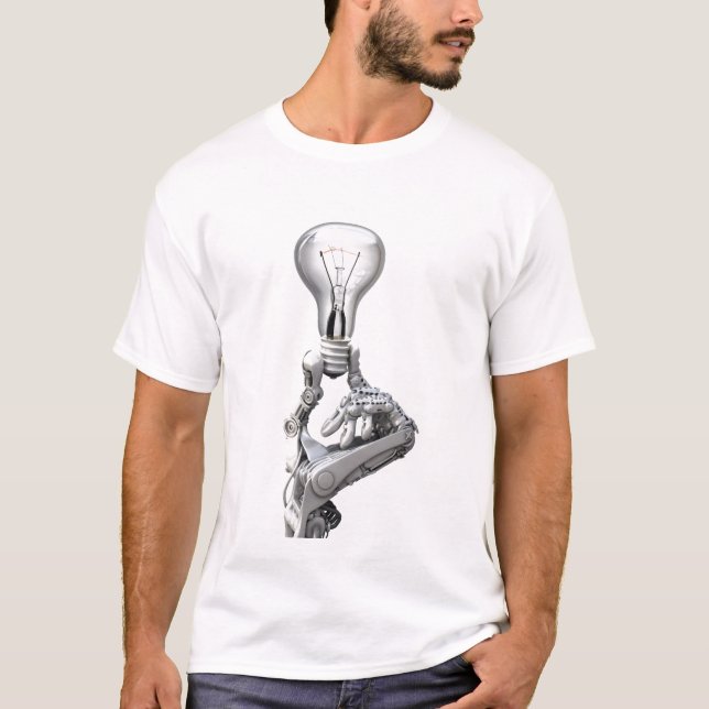 Die Hand des Roboters mit einer Birne T-Shirt (Vorderseite)