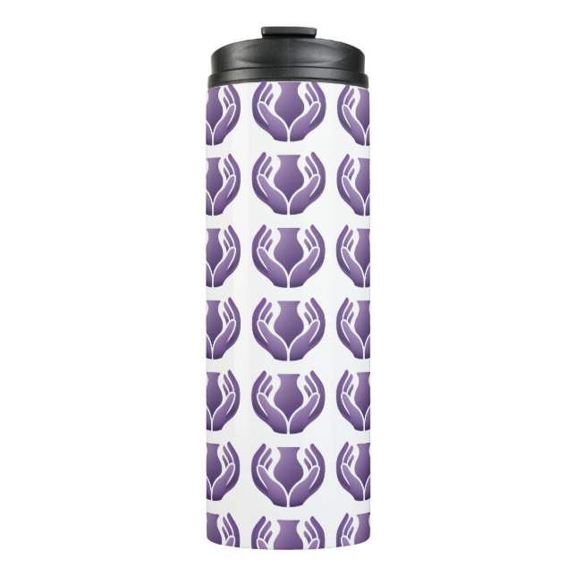 Die Hand des Töpfers Thermosbecher (Vorderseite)