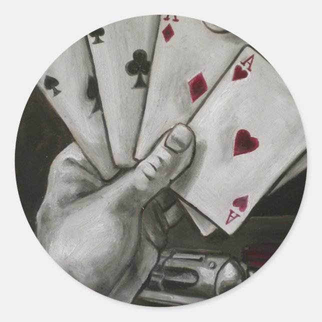Die Hand des Toten Runder Aufkleber (Vorderseite)