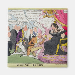 Die Hände küssen, veröffentlicht 1827 (Farbelitho) Magnet