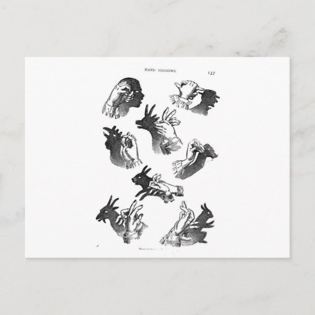 Die Händeschatten der Mauer Postkarte (Vorderseite)