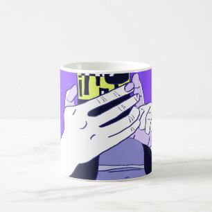 Die Hands der Mutter Violet Avocado White Kaffeetasse