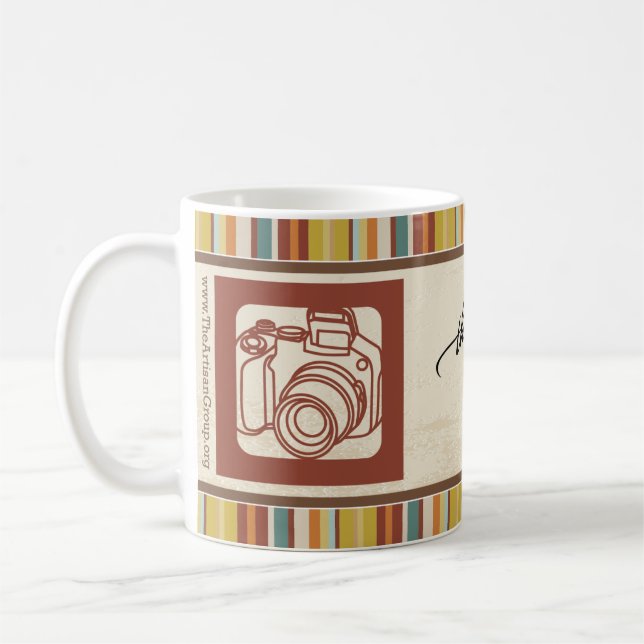 Die Handwerker-Gruppe MITGLIEDSTasse (Fotografen) Kaffeetasse (Links)