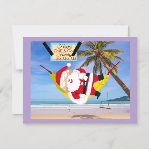 Die Hängematte und Palmen im Santa Cilling Postkarte