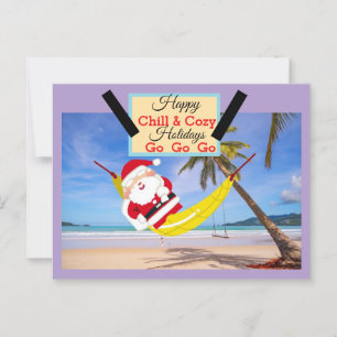 Die Hängematte und Palmen im Santa Cilling Postkarte