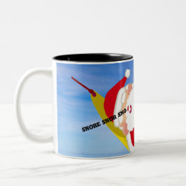 Die Hängematte und Palmen im Santa Cilling Zweifarbige Tasse