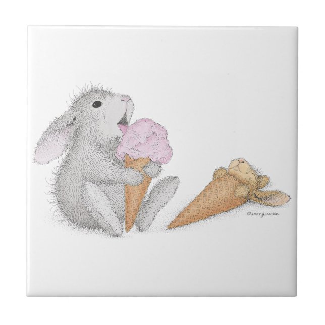 Die HappyHoppers® Keramik-Fliese Fliese (Vorderseite)