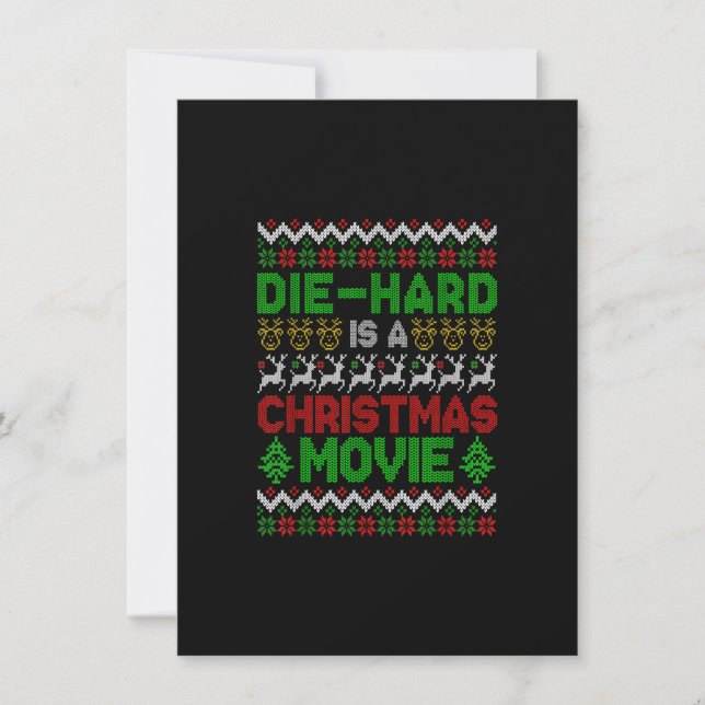 Die Hard ist ein Weihnachtsfilm Funny hässlich Wei Einladung (Vorderseite)