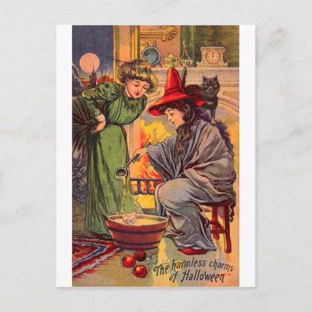 Die harmlosen Halloween-Zaubertricks Postkarte (Vorderseite)