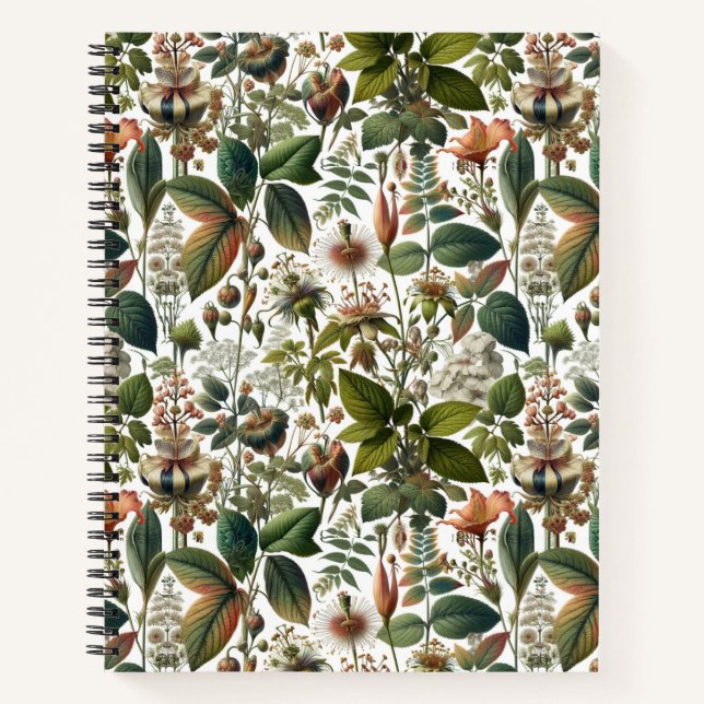 Die Harmonie der Natur: Botanisches nahtloses Must Notizbuch (Vorderseite)