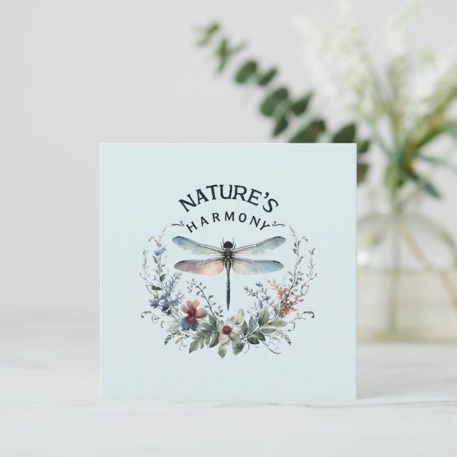 Die Harmonie der Natur - Künstlerische Libelle (Stehend Vorderseite)