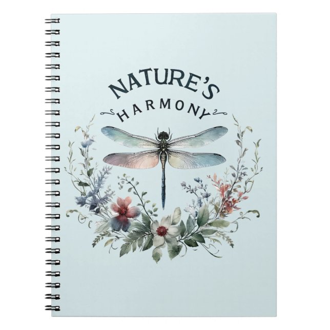 Die Harmonie der Natur - Künstlerische Libelle Notizblock (Vorderseite)