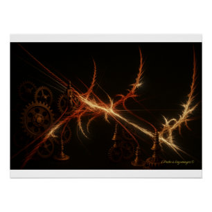 Die Harpe Fulante - Artefact Steampunk Luminante Poster