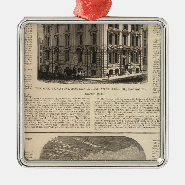 Die Hartford-Feuerversicherungs-Firma Ornament Aus Metall (Vorne)