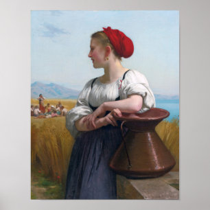 Die Harvester, Bouguereau Poster