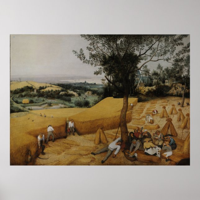 Die Harvester von Pieter Bruegel der Ältere Poster (Vorne)