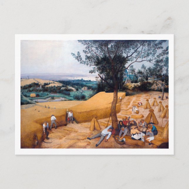 Die Harvesters, Pieter Bruegel Postkarte (Vorderseite)