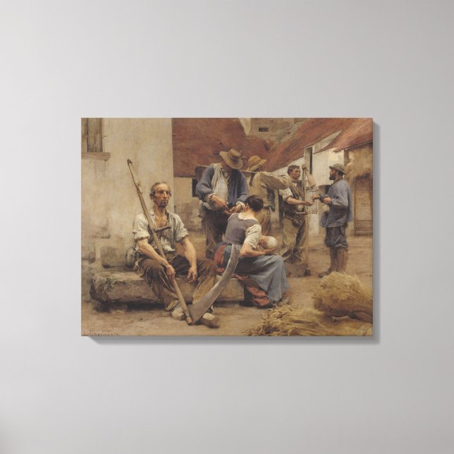 Die Harvesters zahlen, 1882 Leinwanddruck (Vorderseite)