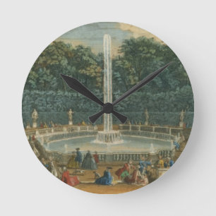 Die Hauben im Garten in Versailles, Kneipe. durch Runde Wanduhr