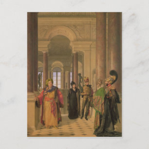 Die Haupttreppe des Louvre, 1817 Postkarte
