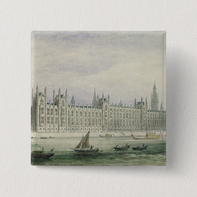 Die Häuser des Parlaments (Graphit, Stift u. Tinte Button (Vorderseite)