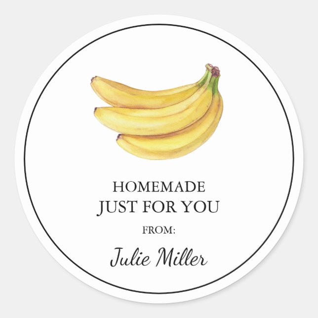 Die hausgemachte Bananenmarke Runder Aufkleber (Vorderseite)