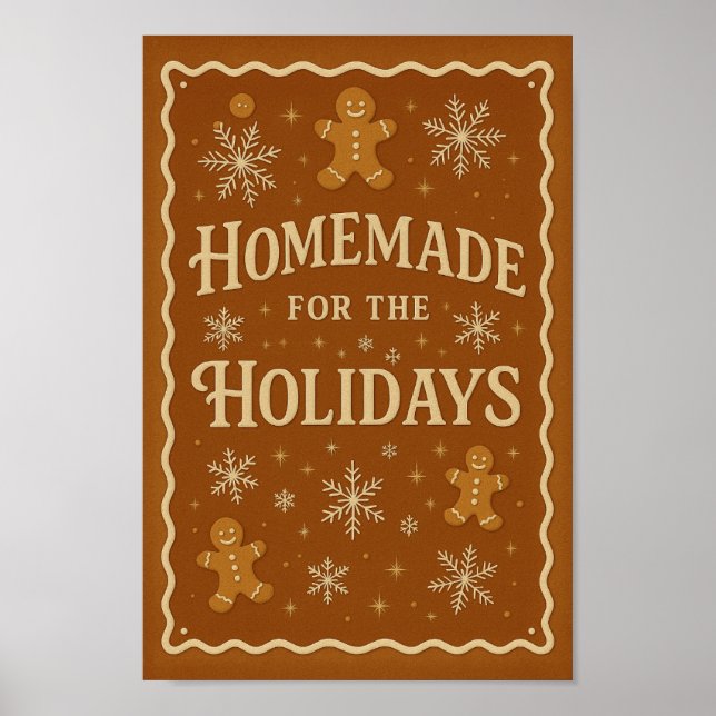 Die hausgemachte Weihnachtskarte | Lebkuchen Poster (Vorne)