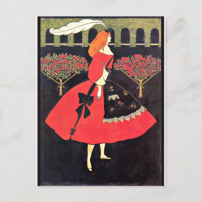 Die Hausschuhe von Aschenputtel von Audrey Beardsl Postkarte (Vorderseite)