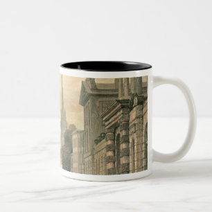 Die Hautpstraße, Oxford, graviert von G. Hollis Zweifarbige Tasse