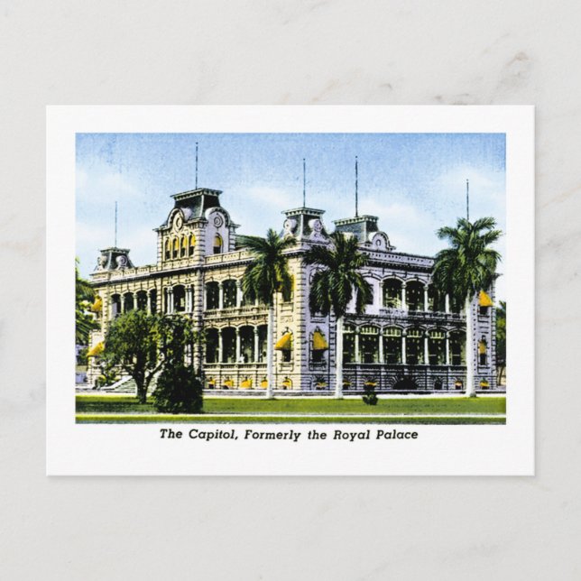 Die Hawaiin-Hauptstadt, ehemals Königspalast Postkarte (Vorderseite)