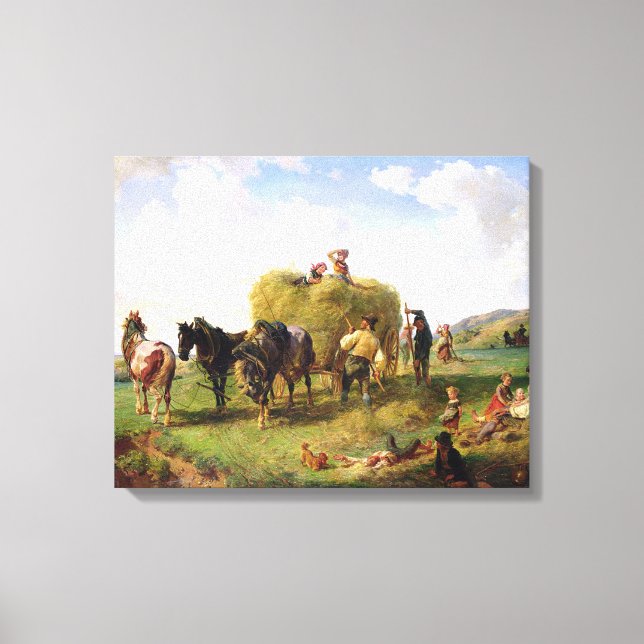 Die Hay Harvest, 1869 Leinwanddruck (Vorderseite)