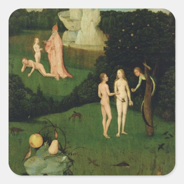 Die Haywain Quadratischer Aufkleber (Vorderseite)
