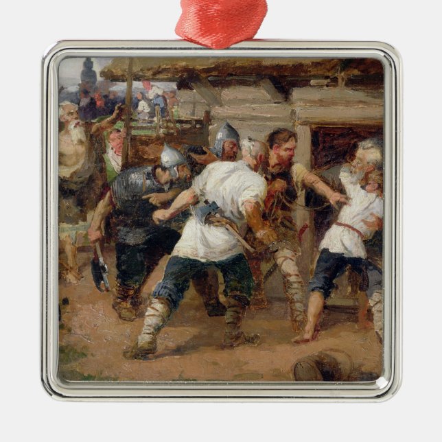 Die Heiden töteten die ersten Christen Silbernes Ornament (Vorne)