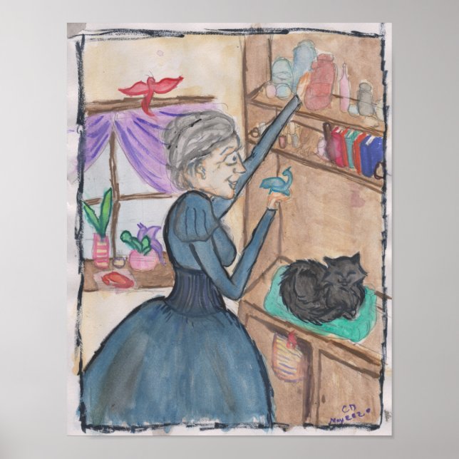 Die Heilerin und ihre Katze Poster (Vorne)