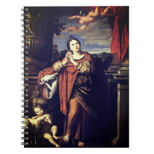 Die heilige Agnes von Domenichino (um 1620) Notizblock