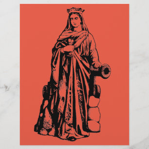 Die heilige Barbara, die große Märtyrerin, sakrale Flyer