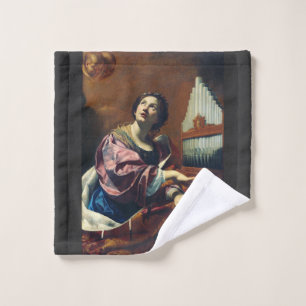 Die heilige Cäcilia von Simon Vouet Waschlappen