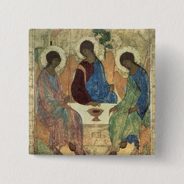 Die Heilige Dreifaltigkeit, 1420s (Tempera auf Button (Vorderseite)