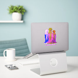 Die Heilige Dreifaltigkeit der bunter Pop-Madonnen Aufkleber