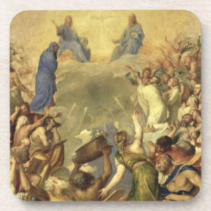 Die heilige Dreiheit, 1553/54 (Öl auf Leinwand) Getränkeuntersetzer