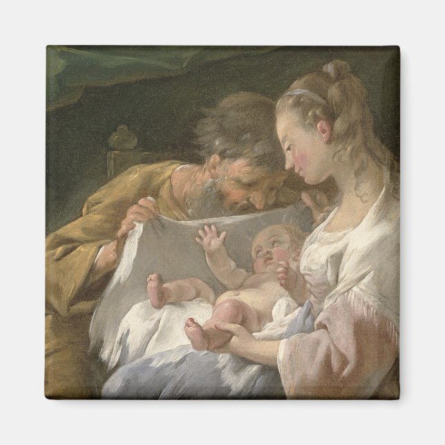 Die heilige Familie aus dem 18. Jahrhundert Magnet (Vorne)