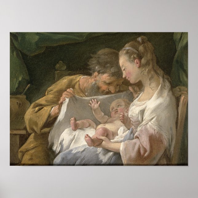 Die heilige Familie aus dem 18. Jahrhundert Poster (Vorne)