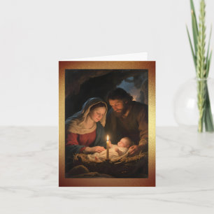 Die Heilige Familie beim Kerzenlicht Weihnachten